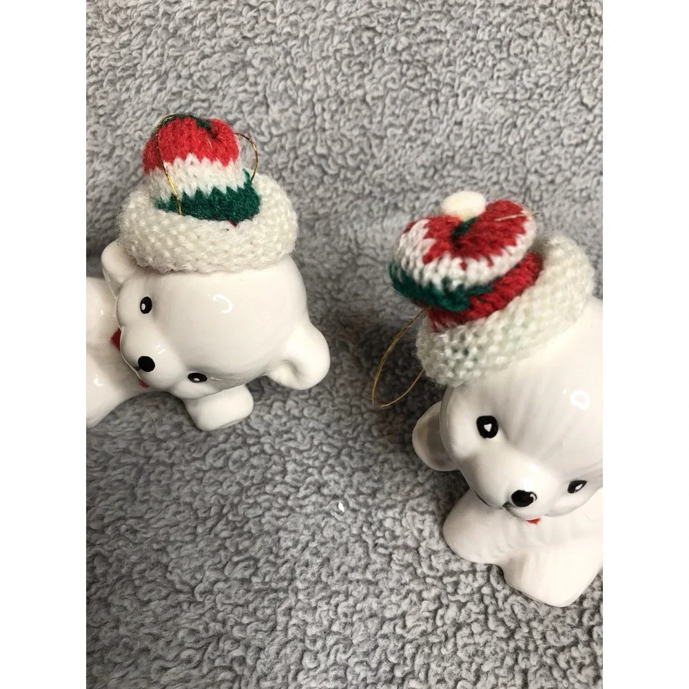 Vintage Christmas Around The World Snow Bear Ornaments‎ W/Box Set of 4 54012